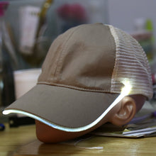 Fashion Night Fishing LED Baseball Cap Hat Light Glow Club Party Black Fabric Travel Hat Snapbacks Caps
