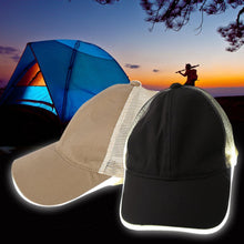 Fashion Night Fishing LED Baseball Cap Hat Light Glow Club Party Black Fabric Travel Hat Snapbacks Caps