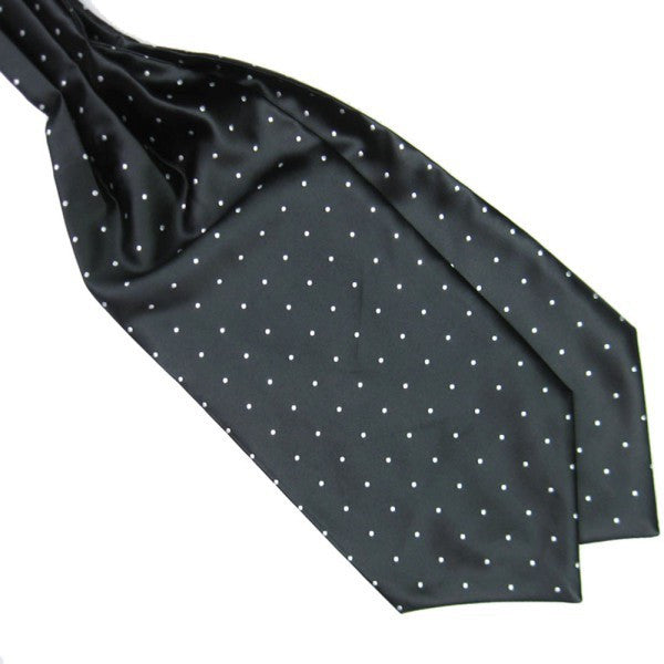 Fashion Polka Dot Men Long Silk Scarves/Cravat Ascot Ties Handkerchief Gentlemen