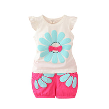 Fashion Toddler Baby Girls Clothing Set Sunflower Girls Clothes Sets Kids Casual Sport Suit Set