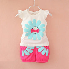 Fashion Toddler Baby Girls Clothing Set Sunflower Girls Clothes Sets Kids Casual Sport Suit Set