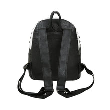 Fashion Women Black/White Backpack PU Leather Rivet Patchwork Casual Student Girls Schoolbag Teenagers Small Vintage Backpacks