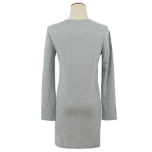 Women Casual T-Shirt Letter Print Long Sleeve Tops Tee Round Neck Women Long T-Shirt Plus Size Grey/Black