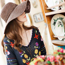 Women Straw Hat Wide Brim Woven Design Foldable Sun Beach Hat Coffee Chapeu Feminino