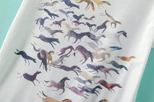 Fashion Women T Shirt Camisas Femininas Animal Horse Print O Neck Short Sleeves Pullover Casual Loose T-shirt Tops White