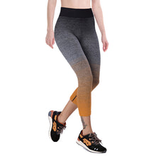 Fashion Women Yuga Pants Girls Elastic Leggings Gradient High Waist Pantaloni Donna Stretch Cropped Trousers Pants