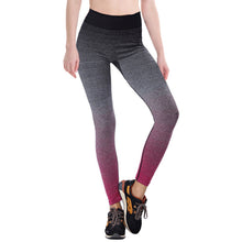 Fashion Women Yuga Pants Girls Elastic Leggings Gradient High Waist Pantaloni Donna Stretch Cropped Trousers Pants