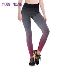 Fashion Women Yuga Pants Girls Elastic Leggings Gradient High Waist Pantaloni Donna Stretch Cropped Trousers Pants