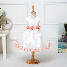 Floral Bow Ball Gown Princess Girls Dresses Sweet Girl Sleeveless Wedding Party Dresses one Piece Tulle Dress