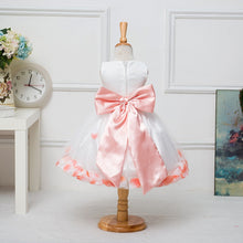 Floral Bow Ball Gown Princess Girls Dresses Sweet Girl Sleeveless Wedding Party Dresses one Piece Tulle Dress