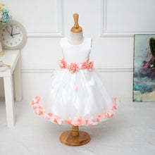 Floral Bow Ball Gown Princess Girls Dresses Sweet Girl Sleeveless Wedding Party Dresses one Piece Tulle Dress