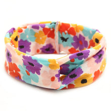 Floral Print Turban Headband, Baby Top Knot Headband, Girls Headwrap Head Band Hair Accessories Headwear Bandeau Bebe Fille LE3