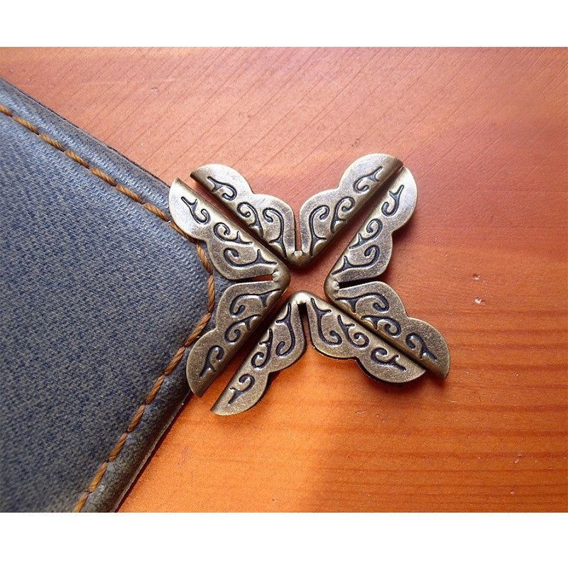 Antique Bronze Small Book Scrapbooking Albums Menus Folders Collar Corner Protectors