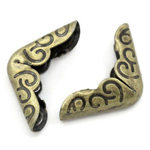 Antique Bronze Small Book Scrapbooking Albums Menus Folders Collar Corner Protectors