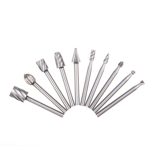 10Pcs HSS Router Bits For Wood Metal Glass Rotary Tool Drill Bit 82670