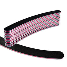 10pc Professional Nail Files Buffer Buffing Slim Crescent Grit Sandpaper 100/180 Nail Tools