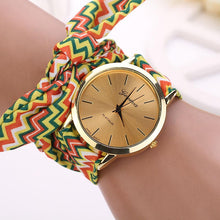 & Women Aztec Tribal Floral Cloth Quartz Dial Wristwatch Watch Clock Dress Bracelet Ladies Watches