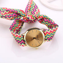 & Women Aztec Tribal Floral Cloth Quartz Dial Wristwatch Watch Clock Dress Bracelet Ladies Watches