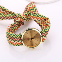 & Women Aztec Tribal Floral Cloth Quartz Dial Wristwatch Watch Clock Dress Bracelet Ladies Watches