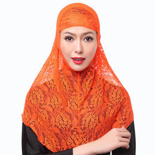 Full Cover Muslim Hat Hijab Two Piece Set Lace Hoofddoek Moslima Solid Islamic Head Turbans For Women Cap Beanies Arab Scarfs