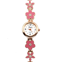 Brand Watches Elegant Flowers Diamond Woman Dress Alloy Strap Bracelet Quartz Watch Womens Wrist Watch lady watches