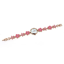 Brand Watches Elegant Flowers Diamond Woman Dress Alloy Strap Bracelet Quartz Watch Womens Wrist Watch lady watches
