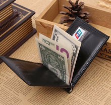 Luxury Business Fashion Men Leather Card Cash Receipt Holder Organizer Bifold Wallet Purse Card&ID Hold