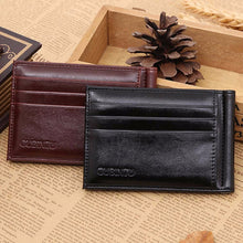 Luxury Business Fashion Men Leather Card Cash Receipt Holder Organizer Bifold Wallet Purse Card&ID Hold