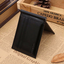 Luxury Business Fashion Men Leather Card Cash Receipt Holder Organizer Bifold Wallet Purse Card&ID Hold