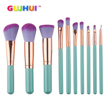 10pc Make Up Foundation Eyebrow Eyeliner Blush Cosmetic Concealer Brushes Professional Powder Brush Makeup Kit Set
