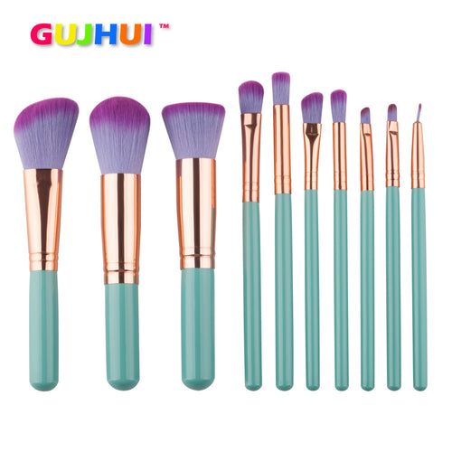 10pc Make Up Foundation Eyebrow Eyeliner Blush Cosmetic Concealer Brushes Professional Powder Brush Makeup Kit Set