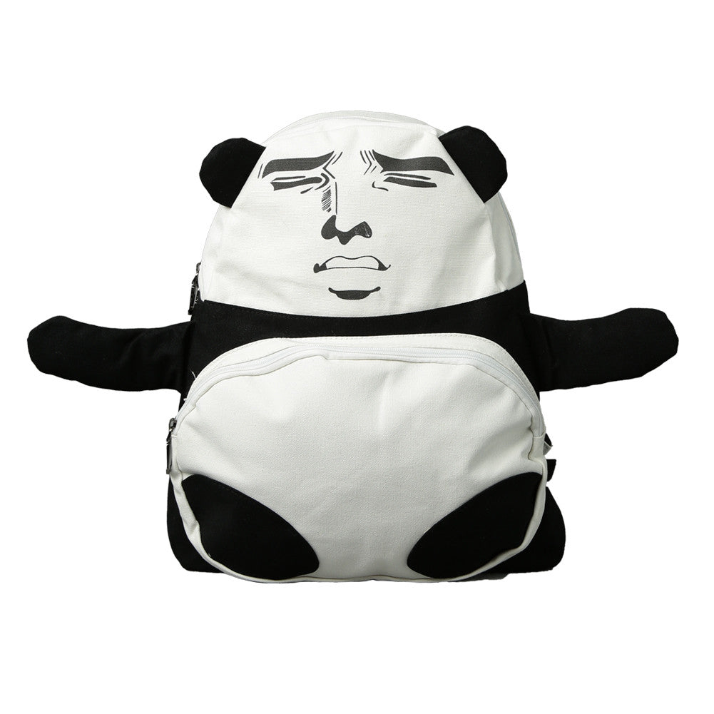 Harajuku 3D Canvas Backpack For School Girls Teenagers Cartoon Panda Large Capacity School Bag Travel Bag Mochilas Feminina