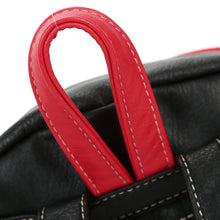 Harajuku Vintage Women Backpack PU Leather Leaf Applique Zipper Mini Schoolbag Casual Travel Bag Teenage Girls Black Rugzak