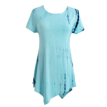 Harajuku Women Oversize T-shirt Tie Dyed Tunic Tee Shirt Femme Asymmetric Hem Short Sleeve Casual Ropa Camisas Femininas