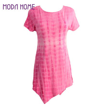 Harajuku Women Oversize T-shirt Tie Dyed Tunic Tee Shirt Femme Asymmetric Hem Short Sleeve Casual Ropa Camisas Femininas