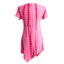 Harajuku Women Oversize T-shirt Tie Dyed Tunic Tee Shirt Femme Asymmetric Hem Short Sleeve Casual Ropa Camisas Femininas