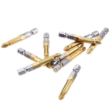 10pcs 1/4" Hex Shank Magnetic PH2 Phillips Cross Head Screwdriver Bits 50mm 83358