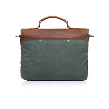 Men Retro Canvas Crossbody Bag Leather Cover Buckle Zipper Designer Handbags Casual Messenger Bag School Travel Bag
