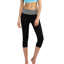 Women Short Leggings Contrast Elastic Waist Cropped Women Leggings Jeggings Leggins