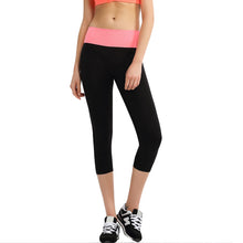 Women Short Leggings Contrast Elastic Waist Cropped Women Leggings Jeggings Leggins
