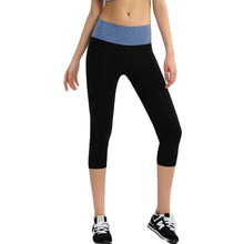Women Short Leggings Contrast Elastic Waist Cropped Women Leggings Jeggings Leggins