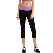 Women Short Leggings Contrast Elastic Waist Cropped Women Leggings Jeggings Leggins