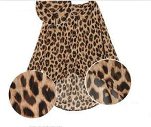 High Street Fshion Women Ladies Chiffon Blouse Leopard Printed Long Sleeve High-low Hem Loose Tops Camisas Femininas