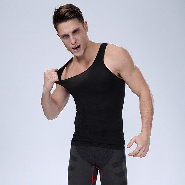 NEW Men Body Shapers Vest Corsets Sleeveless Tee Shirt Tank Tops