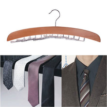 24 Tie Hanger Hardwood Clost Clothing Accessory Hanging Necktie Belt Organizer 53800