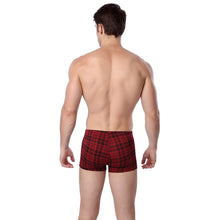 Comfortable Men Boxer Shorts Plaid Tartan Elastic Waist Cotton Trunks Men Underwear Boxers Panties Underpants Plus Size