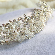 Hair Tiara Princess Rhinestone Crystal Bridal Crown Hairband Chain Tiara Vine Decoration Jewelry for Wedding Party