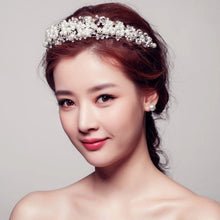 Hair Tiara Princess Rhinestone Crystal Bridal Crown Hairband Chain Tiara Vine Decoration Jewelry for Wedding Party