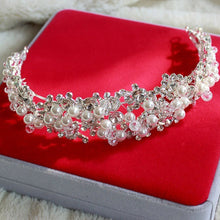 Hair Tiara Princess Rhinestone Crystal Bridal Crown Hairband Chain Tiara Vine Decoration Jewelry for Wedding Party