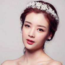 Hair Tiara Princess Rhinestone Crystal Bridal Crown Hairband Chain Tiara Vine Decoration Jewelry for Wedding Party